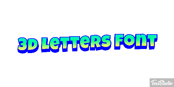3d Letters Font テキスト効果