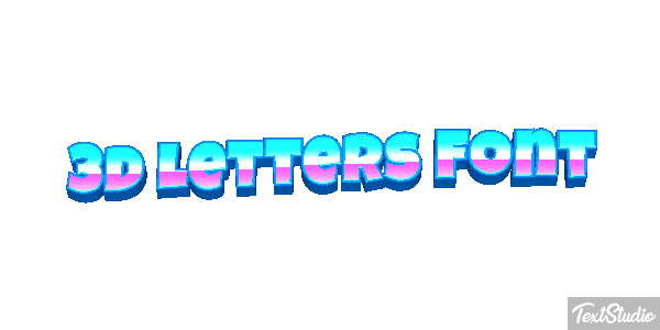 3d Letters Font テキスト効果