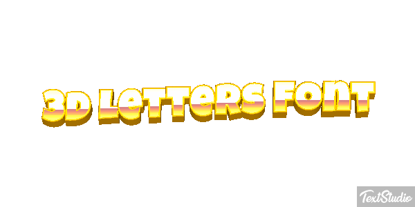 3d Letters Font テキスト効果