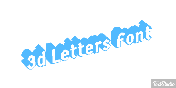 3d Letters Font テキスト効果