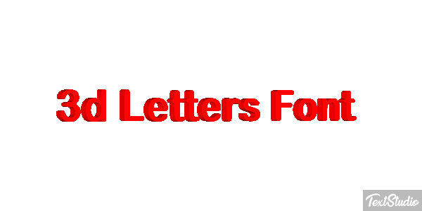 3d Letters Font テキスト効果