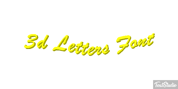 3d Letters Font テキスト効果