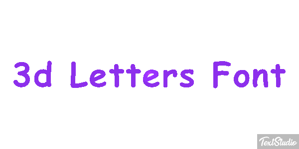 3d Letters Font テキスト効果