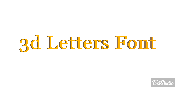 3d Letters Font テキスト効果
