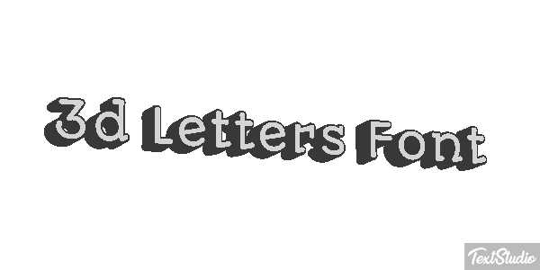 3d Letters Font テキスト効果