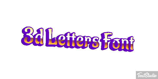 3d Letters Font テキスト効果