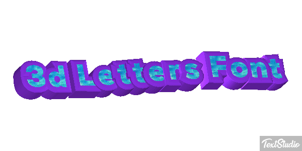 3d Letters Font テキスト効果