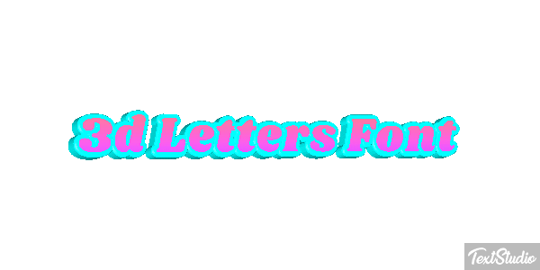 3d Letters Font テキスト効果