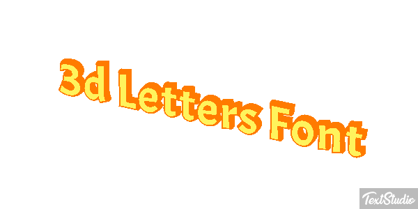 3d Letters Font テキスト効果