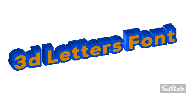 3d Letters Font テキスト効果