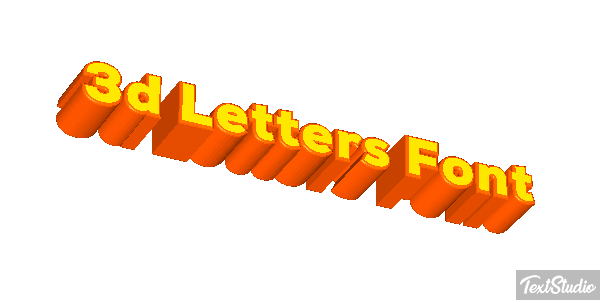 3d Letters Font テキスト効果