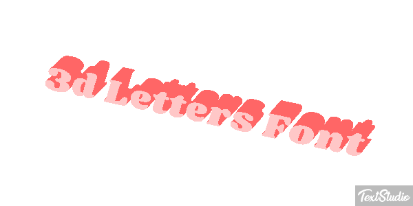 3d Letters Font テキスト効果
