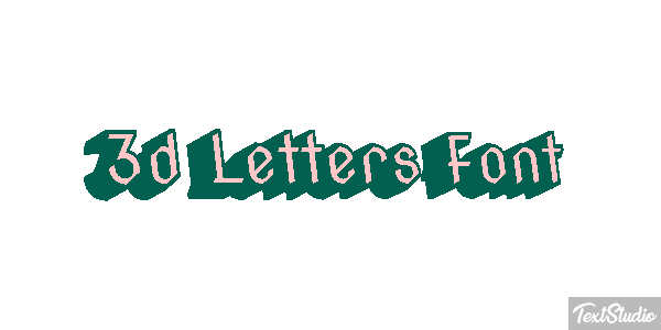 3d Letters Font テキスト効果