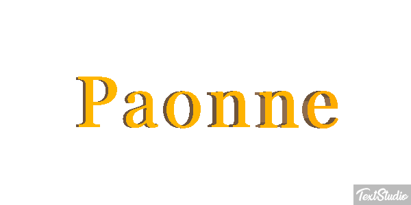 Paonne Efeito do texto