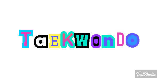 Taekwondo Tekst effect