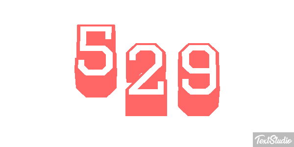 529 Text effect