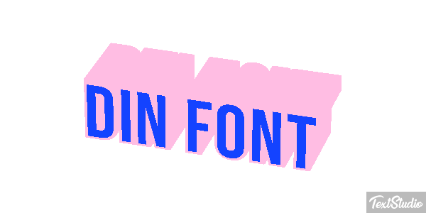 Din Font Efekt tekstowy
