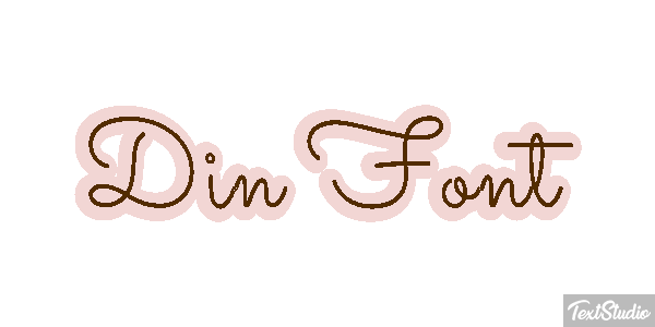 Din Font Efekt tekstowy