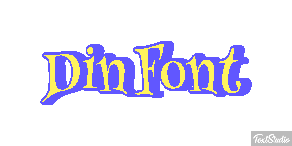 Din Font Efekt tekstowy