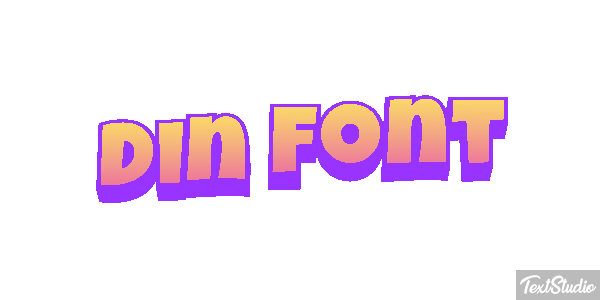 Din Font Efekt tekstowy