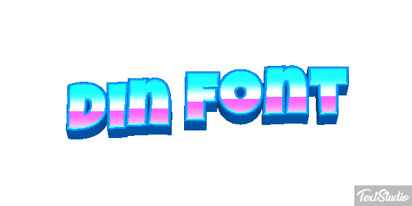Din Font Efekt tekstowy