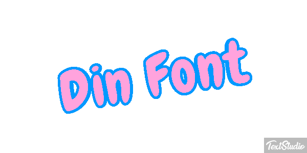 Din Font Efekt tekstowy