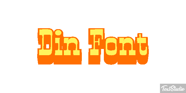 Din Font Efekt tekstowy