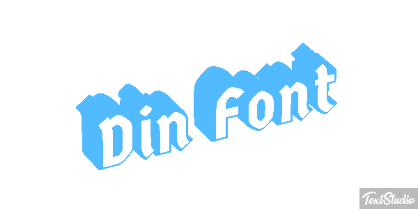 Din Font Efekt tekstowy