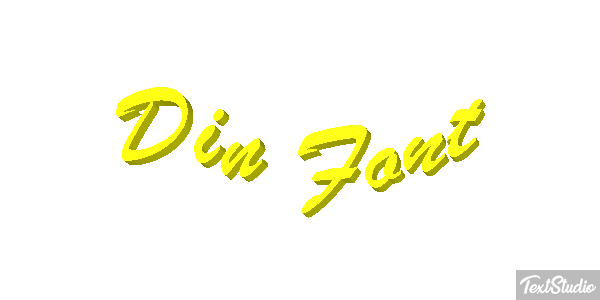 Din Font Efekt tekstowy