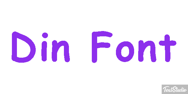 Din Font Efekt tekstowy