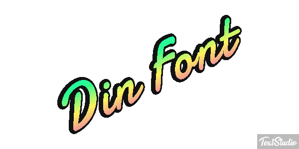 Din Font Efekt tekstowy