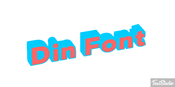 Din Font Efekt tekstowy