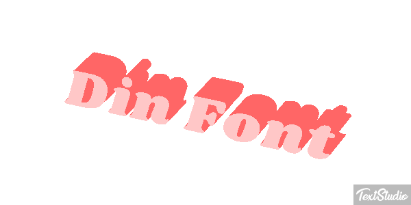 Din Font Efekt tekstowy