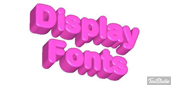 Display Fonts Text effect