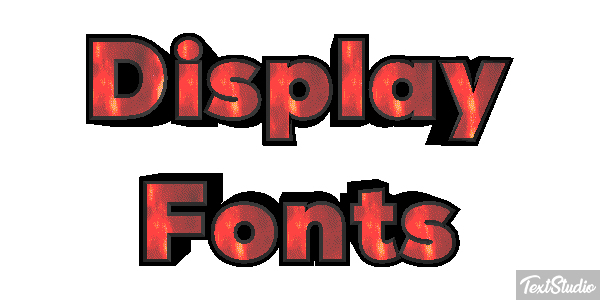 Display Fonts Text effect