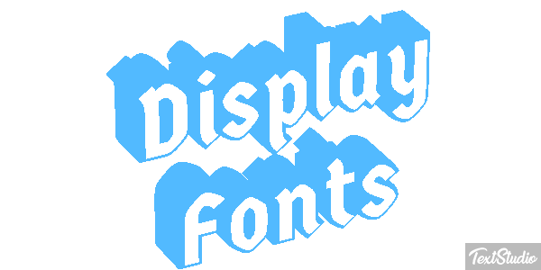 Display Fonts Text effect