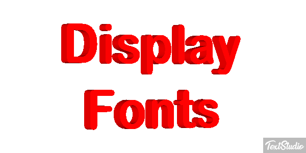Display Fonts Text effect
