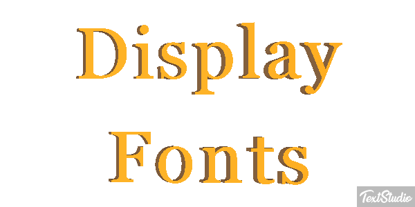 Display Fonts Text effect