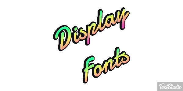 Display Fonts Text effect