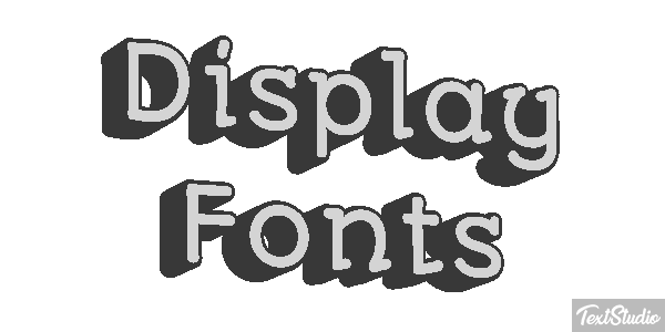 Display Fonts Text effect
