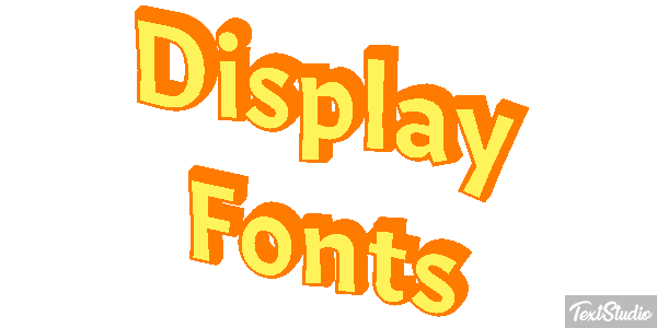 Display Fonts Text effect