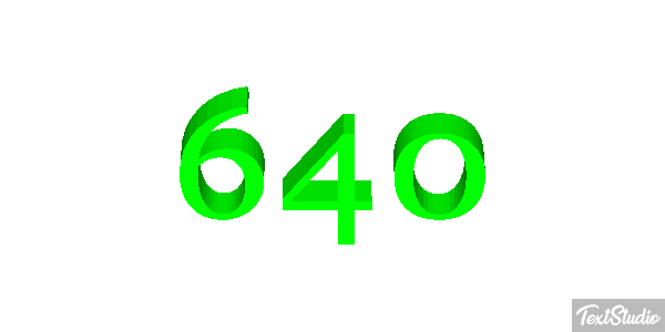 640 Metin efekti