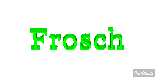Frosch Texteffekt