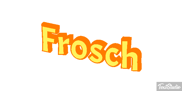 Frosch Texteffekt
