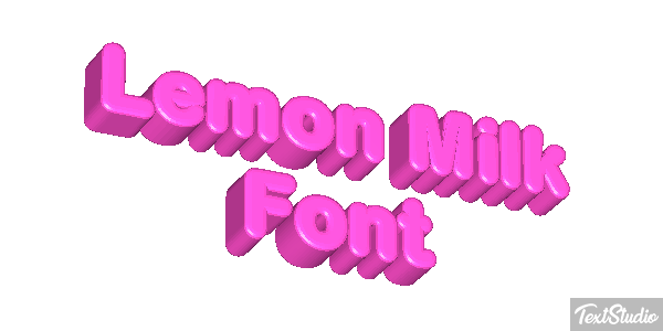 Lemon Milk Font Text effect