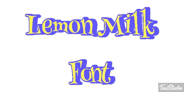 Lemon Milk Font Text effect