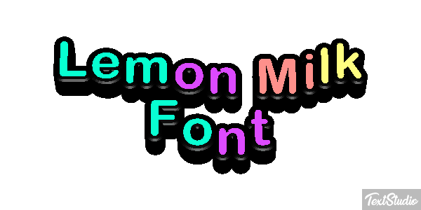 Lemon Milk Font Text effect