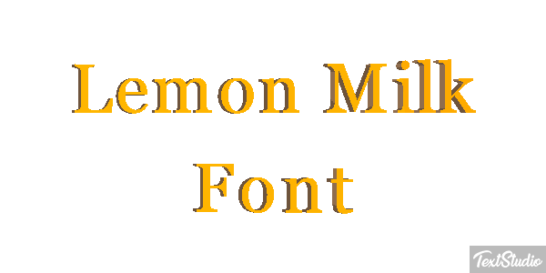 Lemon Milk Font Text effect