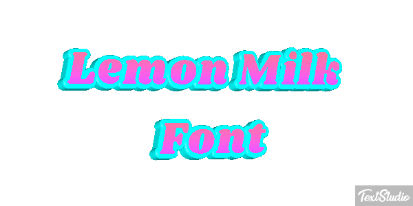 Lemon Milk Font Text effect