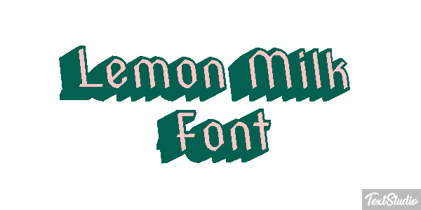 Lemon Milk Font Text effect